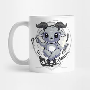 Kawaii Baphomet Black &White Mug